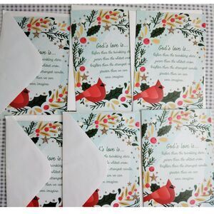 DaySpring God's Love is... Christmas Greeting Cards w/ Envelope Lot of 6